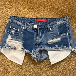 Signature8 multi denim color shorts